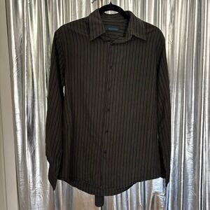 Material London Silk Striped Button-Up Shirt